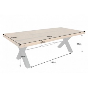 Table à manger de 240cm en bois massif Table à manger de 240cm en bois massif